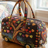 Love Tree Quilted Duffle Bag