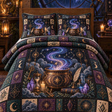 Mystic Witch Cauldron 3-Piece Quilted Bedding Set