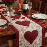 Crimson Heartloom Quilted Table Runner
