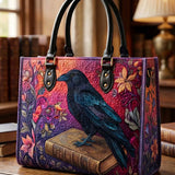 Bible And Raven Quilted Leather Strap Bible Handbag