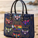 PROTECT THE HIVE Quilted Leather Strap Bible Handbag