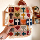 Heart And Cross Quilted Bible Wrap