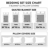 Cat Love Valentine's Day 3- Piece Quilted Bedding Set