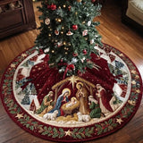 Nativity Scene Quilted Tree Skirt