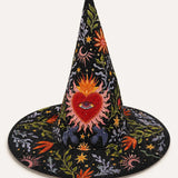 Sacred Heart Handcrafted Quilted Witch Hat