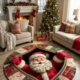Santa Zipper Surprise Quilted Round Mat