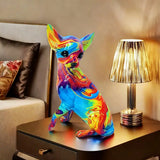 Colorful Chihuahua Resin Table Lamp