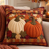 Autumn Maple Leaf Patchwork Cushion Case