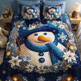 Winter Frost Glow 3-Piece Quilted Bedding Set