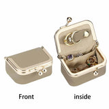 Genuine Leather Mini Coin Purse-Solid Color Kiss Lock Change Pouch