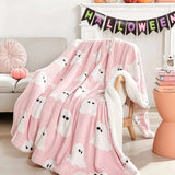 Cute Ghost Halloween Sherpa Blanket