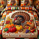 Pumpkin Patch 3-Piece Quilted Bedding Set