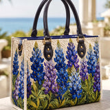 Bluebonnet Quilted Leather Strap Bible Handbag