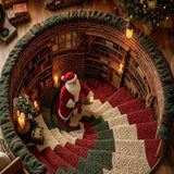 Jolly Santa Quilted Round Mat