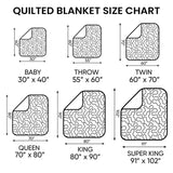 Autumn Pumpkin Maple Leaf Botanical Patchwork Quilted Blanket