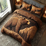 Forest Bear Mountain Pine Quilted 3-Piece Bedding Set