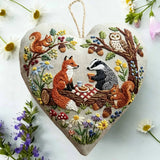 Heart Embroidery Kit - Forest Picnic Animal | Playful Craft Project | Ideal Gathering Present