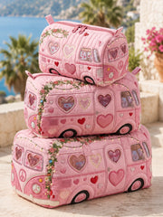 Love Geart Van Quilted Cosmetic Bag