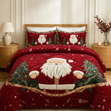 Santa Sleigh Ride 3-Piece Quilted Bedding Set