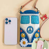 Hippie Van Quilted Slim Phone Crossbody Bag