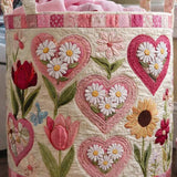 Floral Love Quilted Laundry Basket