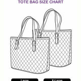 Dragon And Book Quilted Large Leather Strap Tote Bag
