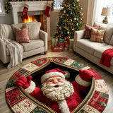 Santa Zipper Surprise Quilted Round Mat