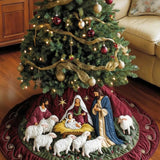 Nativity Scene Quilted Tree Skirt