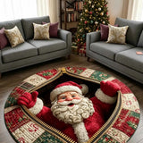 Santa Zipper Surprise Quilted Round Mat