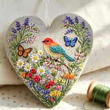 Heart Embroidery Kit - Spring Garden Bird | Fun Handcraft Project | Ideal Gifting Pick