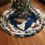 Angel Herald Christmas Quilted Tree Skirt
