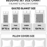 Mint Green Dachshund All‑Over Print Quilted 3‑Piece Bedding Set