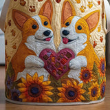 Corgi Quilted Laundry Basket