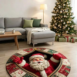 Santa Zipper Surprise Quilted Round Mat