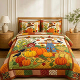 Pumpkin Patch 3-Piece Quilted Bedding Set