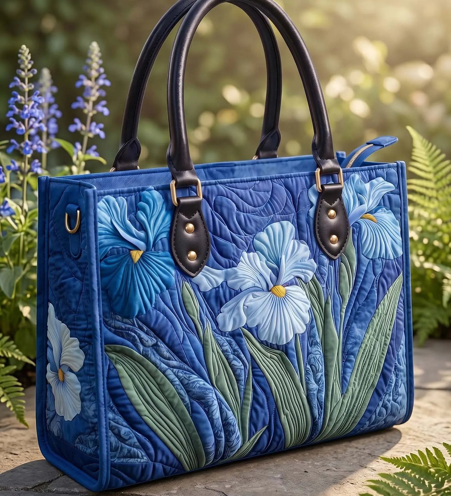 Iris Quilted Leather Strap Bible Handbag