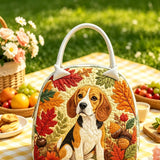 Autumn Beagle Quilted Lunch Bag