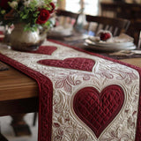 Crimson Heartloom Quilted Table Runner