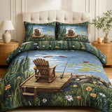 Chair by the Lake 3-Piece Quilted Bedding Set