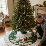 Blessed Manger Christmas Quilted Tree Skirt