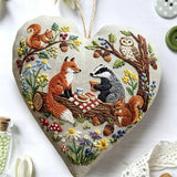 Heart Embroidery Kit - Forest Picnic Animal | Playful Craft Project | Ideal Gathering Present