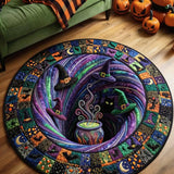 Haunted Halloween Quilted Round Mat