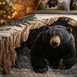 Holiday Den 3‑Piece Quilted Bedding Set
