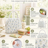 Vibrant Rainbow Cat Quilted Lunch Bag